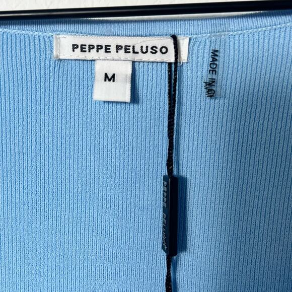 PEPPE PELUSO BLUE OMBRE WOMEN SHORT DRESS SIZE MEDIUM BRAND NEW - Picture 5 of 5